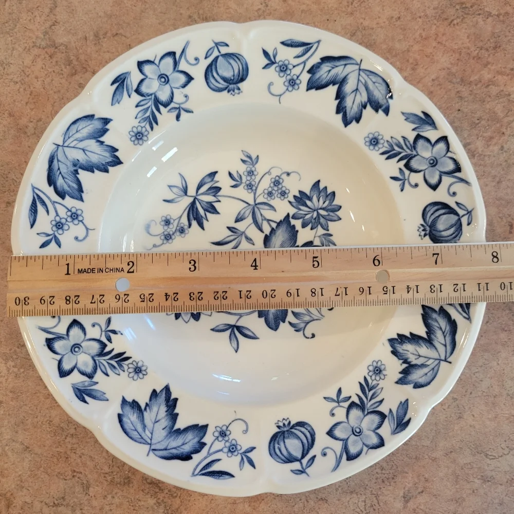 Vintage Johnson Brothers England Windsor Ware Blue Floral Bowl ~ Pretty! ~ VGUC